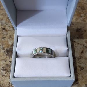 Mother of Pearl & Abalone Band Ring